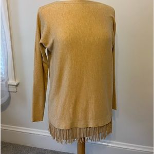 Lilly Pulitzer Sweater with fringe bottom detail.